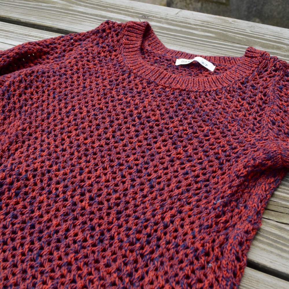 Old Navy crewneck open-knit sweater - Picture 2 of 4
